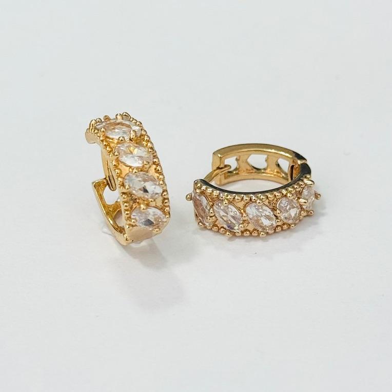 ARGOLINHA ZIRCÔNIAS NAVETE