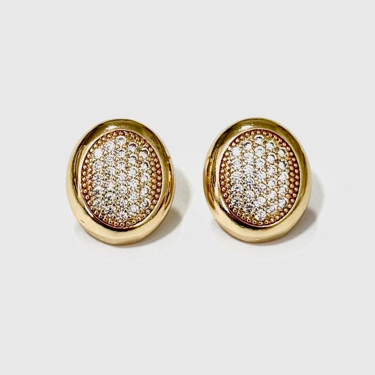 BRINCO OVAL ZIRCÔNIAS