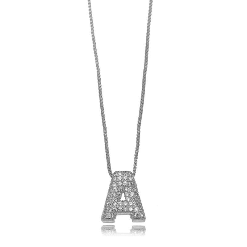 COLAR LETRA A MICROZIRCÔNIAS