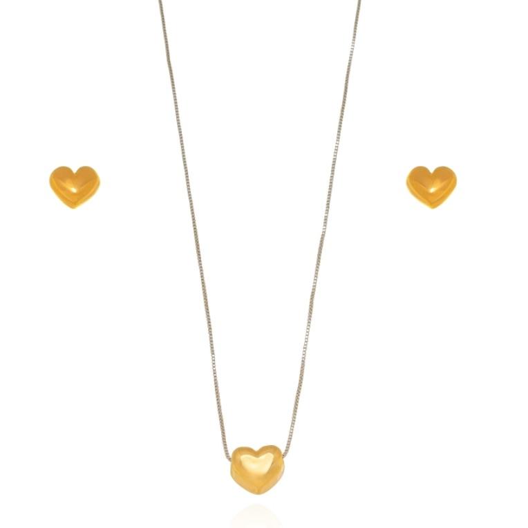 CONJUNTO CORAÇÃO LISO