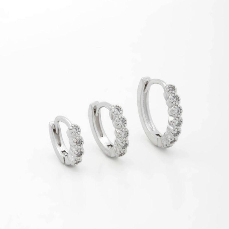 TRIO ARGOLINHAS ZIRCÔNIAS