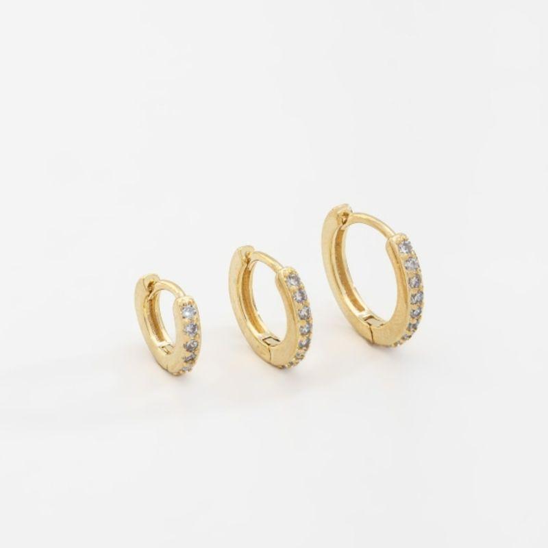 TRIO ARGOLINHAS ZIRCÔNIAS