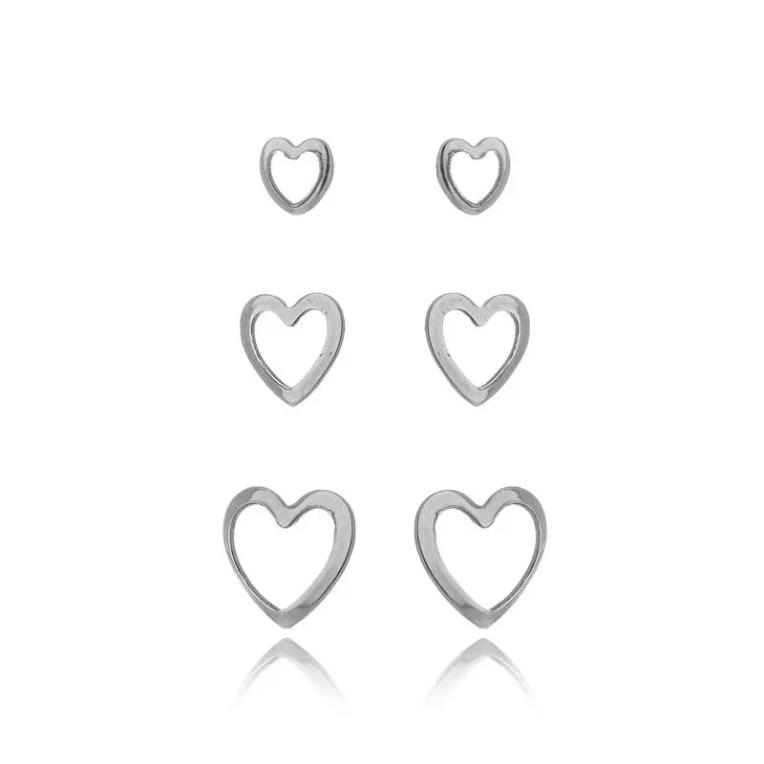 TRIO CORAÇÕES VAZADOS