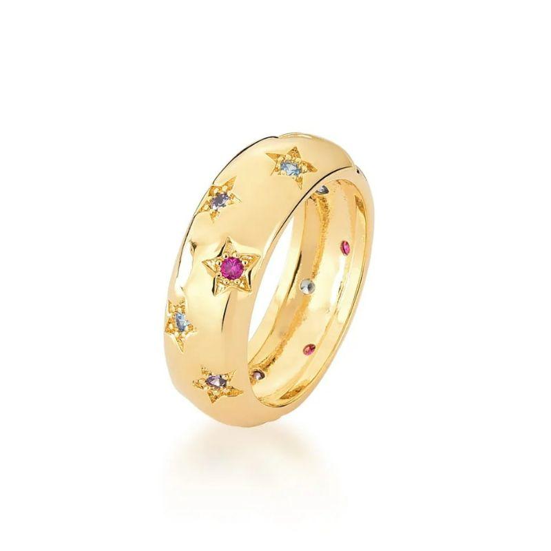 ANEL ESTRELAS COLORIDAS