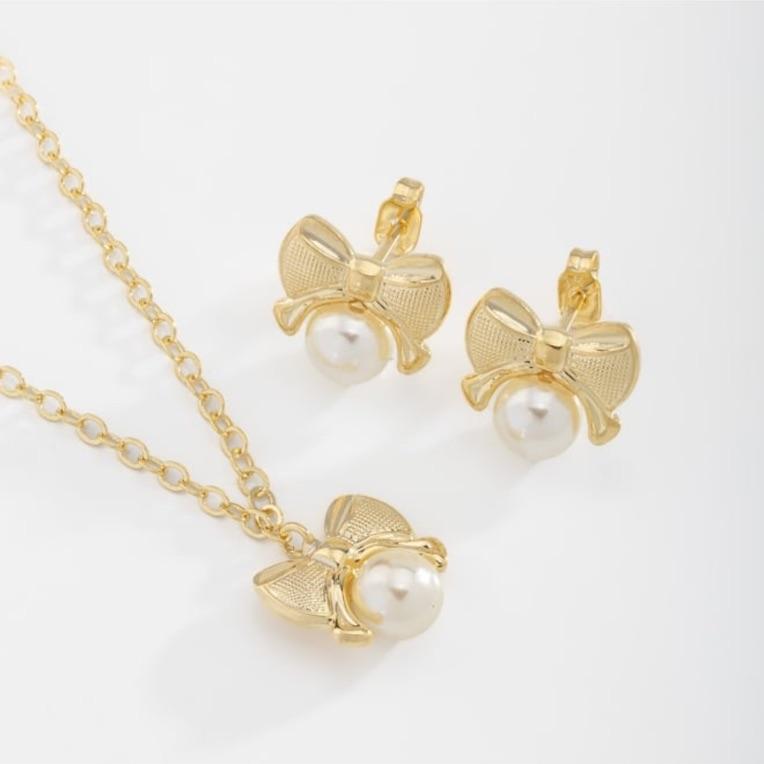 CONJUNTO INFANTIL LAÇO E PÉROLA