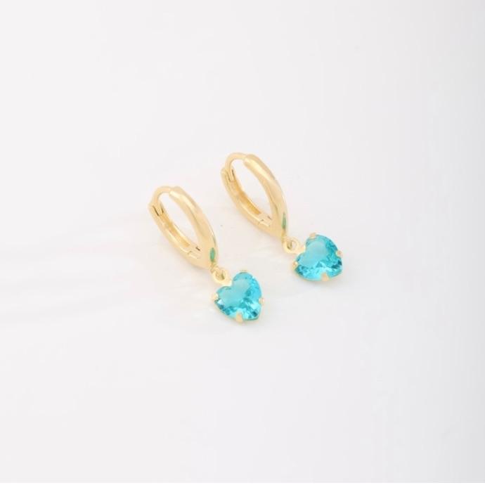 ARGOLINHA CORAÇÃO AZUL TURQUESA