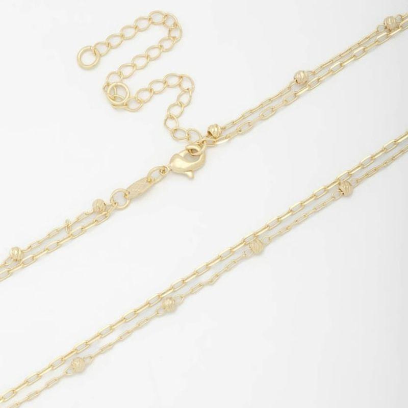 CHOKER DUPLA ELOS E BOLINHAS