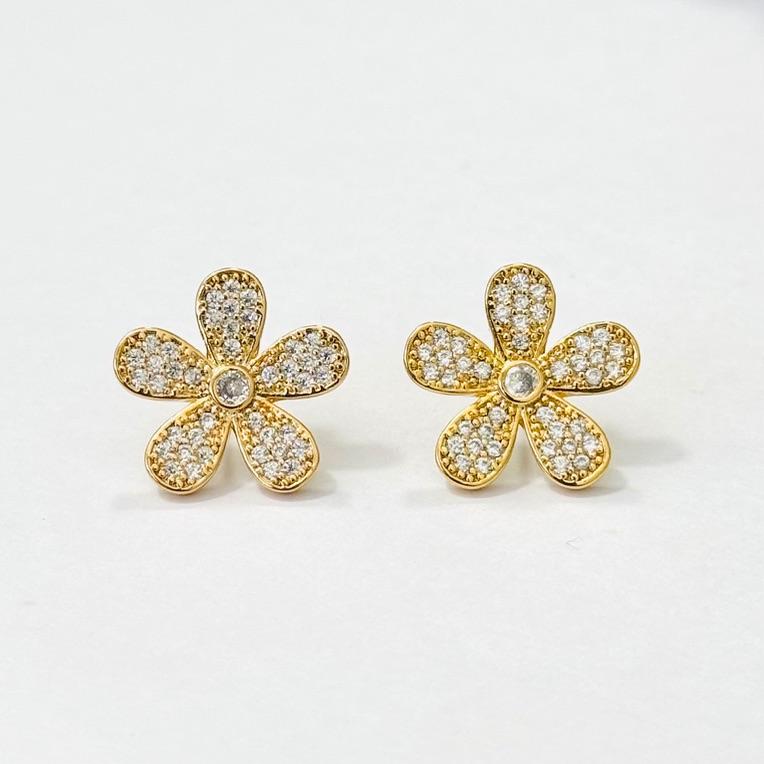 BRINCO FLOR ZIRCÔNIAS