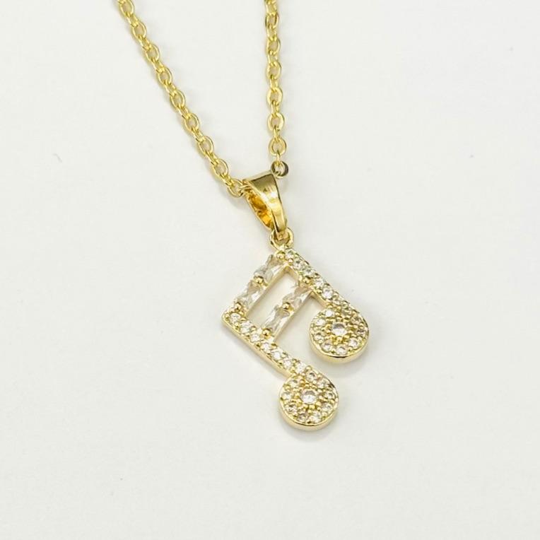 COLAR NOTA MUSICAL ZIRCÔNIAS