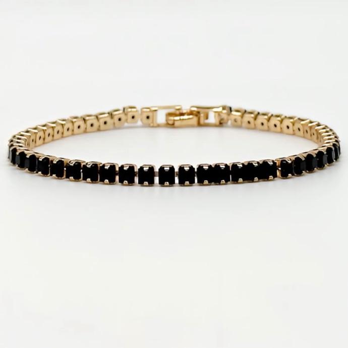 PULSEIRA RIVIERA PEDRA QUADRADA ÔNIX