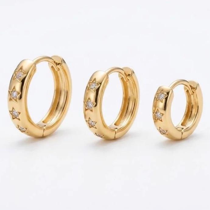 TRIO ESTRELINHAS ZIRCÔNIAS