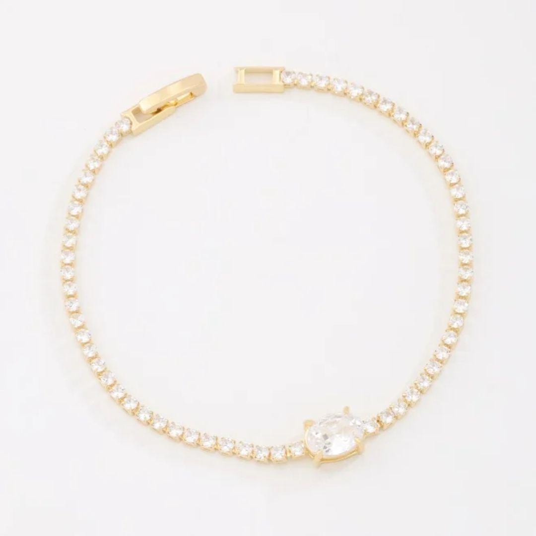 PULSEIRA RIVIERA ZIRCÔNIA OVAL