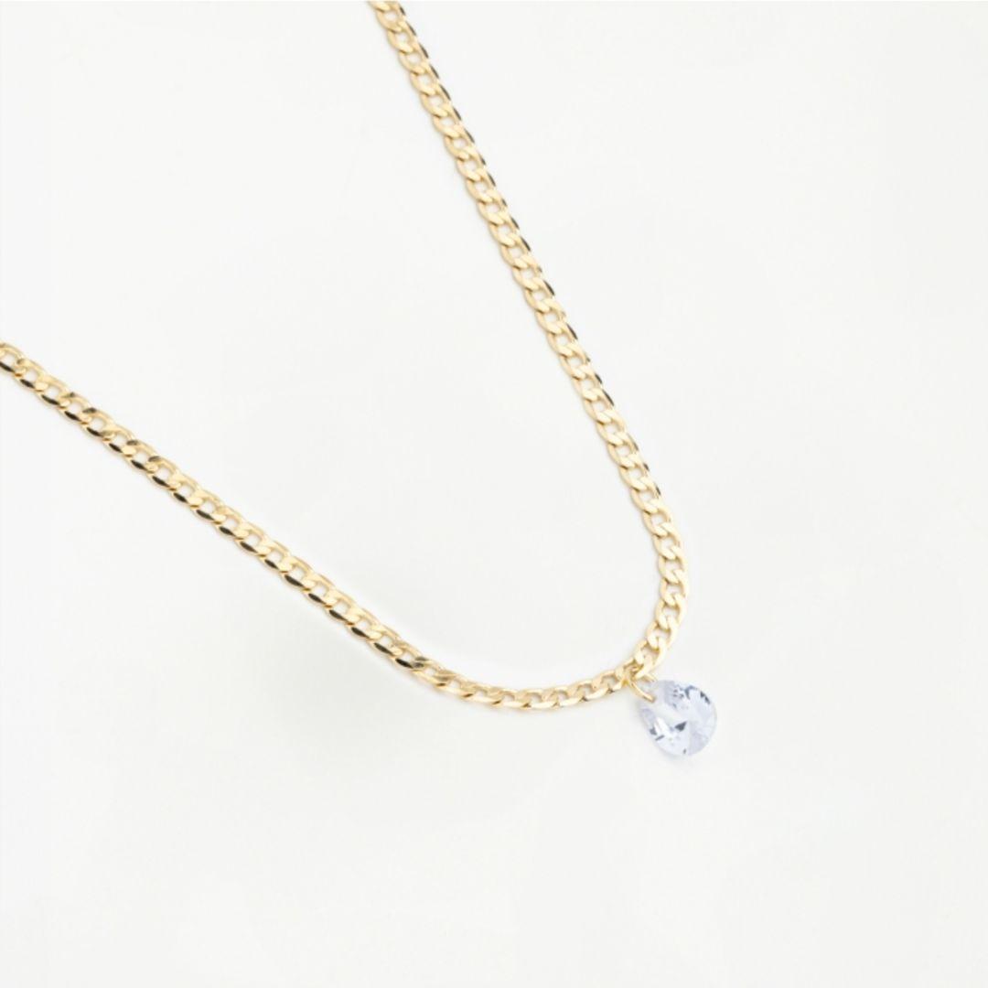 CHOKER GRUMET PINGENTE GOTA ZIRCÔNIA