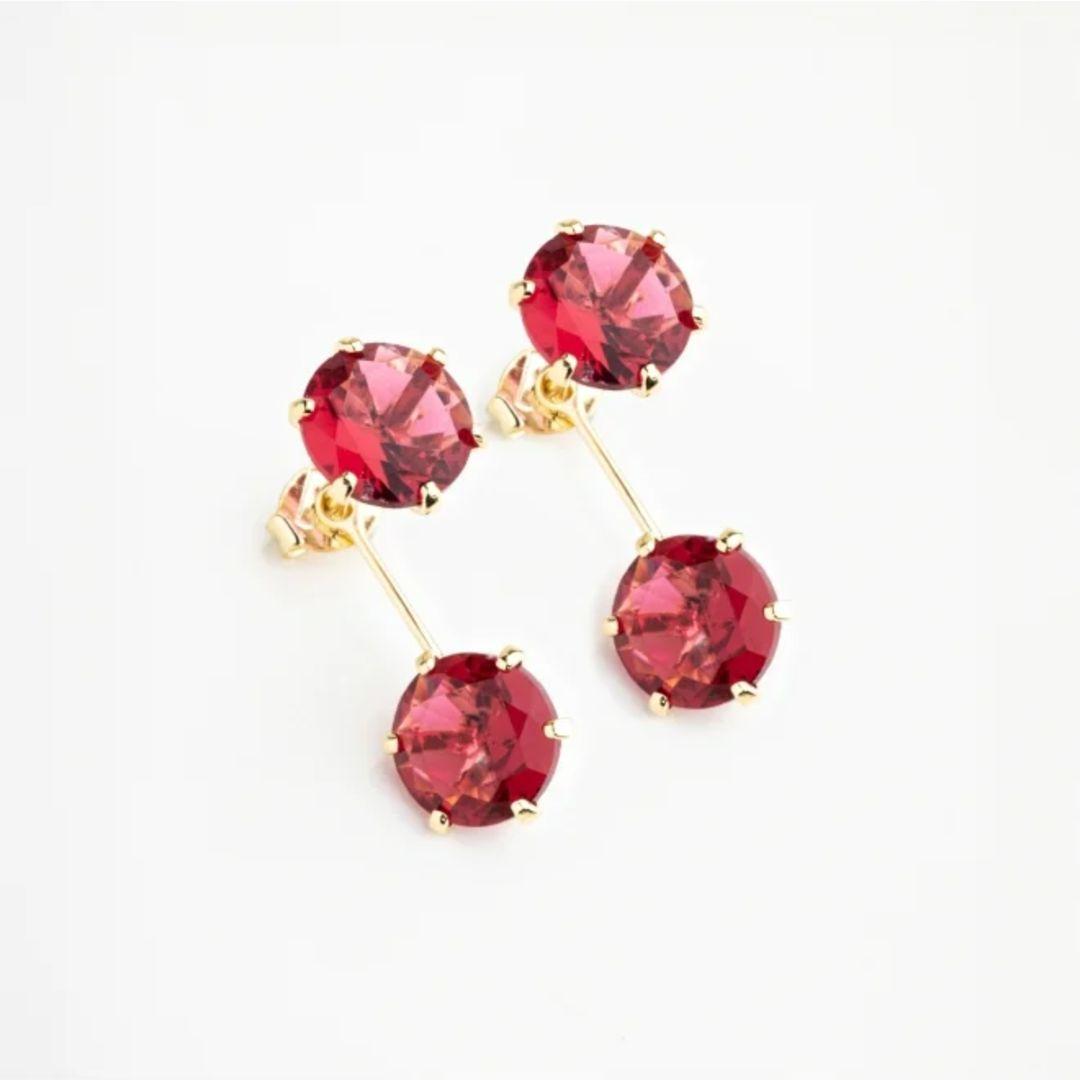 EAR JACKET ZIRCÔNIAS RUBI